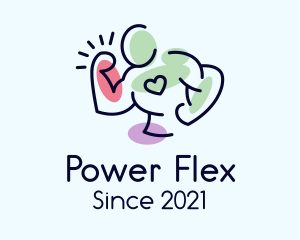 Arm Flex Muscle Man  logo