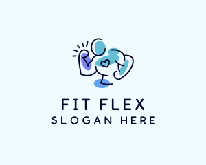 Arm Flex Muscle Man  logo design