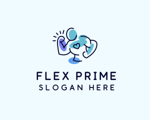 Arm Flex Muscle Man  logo