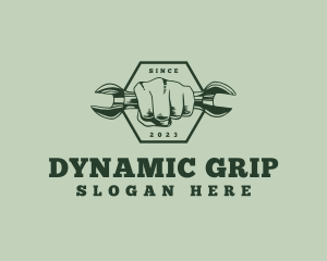 Wrench Fist Handyman logo design