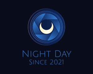 Moon Shutter Night Camera logo design