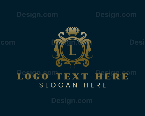 Premium Ornate Crown Crest Logo