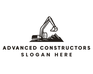 Excavator Mining Machinery logo design