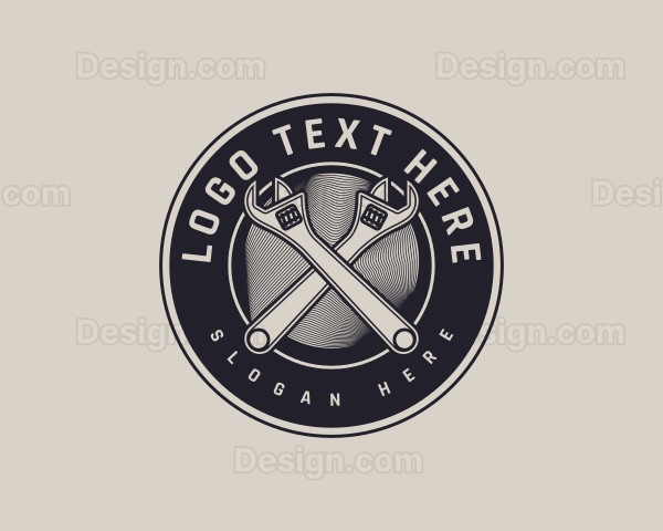 Simple Handyman Wrench Logo