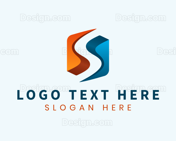 Creative Media Hexagon Letter S Logo