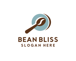 Coffee Bean Spoon logo design