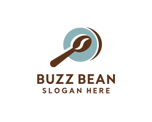 Coffee Bean Spoon logo design