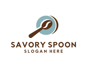 Coffee Bean Spoon logo design