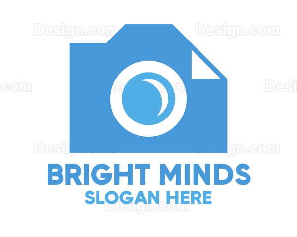 Blue Camera Paper Logo