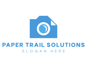 Camera Paper Document logo design