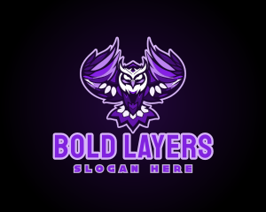 Purple Owl Esport Gaming logo design