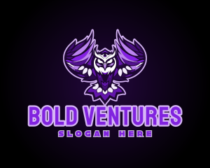 Purple Owl Esport Gaming logo design