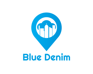 Blue Urban Pin logo design