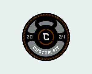 Crossfit Kettlebell Fitness Trainer logo design