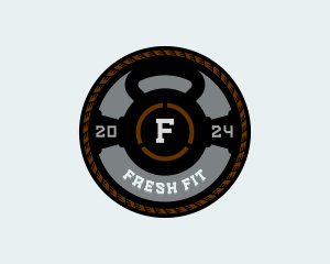 Crossfit Kettlebell Fitness Trainer logo design