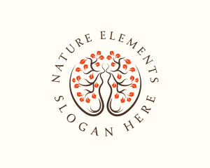 Woman Tree Nature logo design