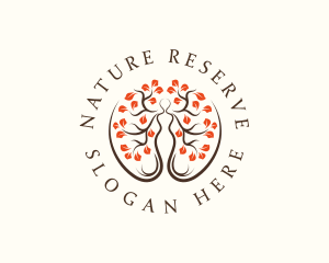 Woman Tree Nature logo design