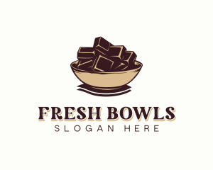 Chocolate Candy Bowl logo design