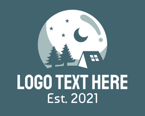 Night Camping Site logo design