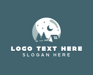 Night Camping Site logo design