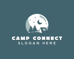 Night Camping Site logo design