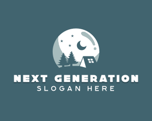 Night Camping Site logo design