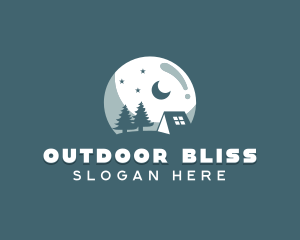 Night Camping Site logo design