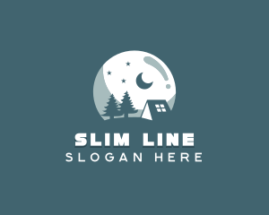 Night Camping Site logo design