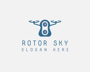 Drone Surveillance Lens logo design