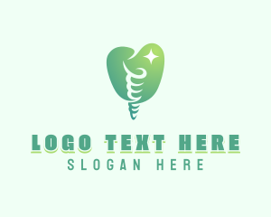 Dental Implant Tooth logo