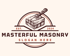 Masonry Trowel Brick logo design