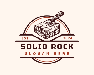 Masonry Trowel Brick logo design