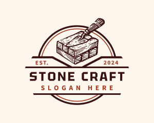 Masonry Trowel Brick logo design