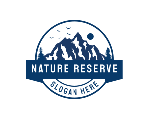 Nature Mountain Forest logo design