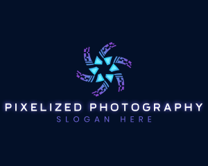 Technology Vortex Cyber Star logo design