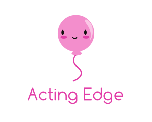 Pink Kawaii Balloon logo design