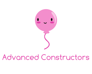 Pink Kawaii Balloon logo design