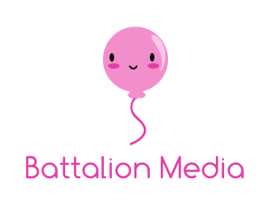 Pink Kawaii Balloon logo design