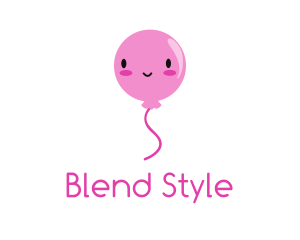 Pink Kawaii Balloon logo design