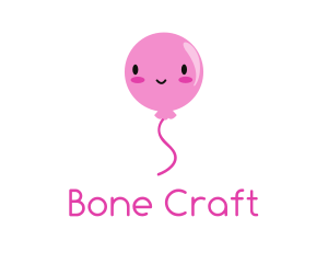 Pink Kawaii Balloon logo design