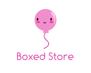 Pink Kawaii Balloon logo design