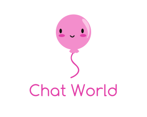 Pink Kawaii Balloon logo design