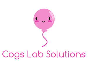 Pink Kawaii Balloon logo design