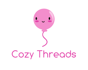 Pink Kawaii Balloon logo design