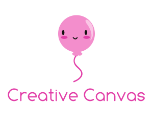 Pink Kawaii Balloon logo