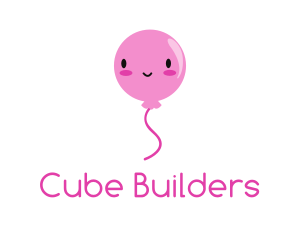 Pink Kawaii Balloon logo design