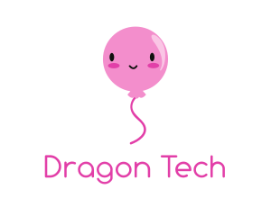 Pink Kawaii Balloon logo design