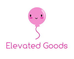 Pink Kawaii Balloon logo design