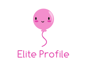 Pink Kawaii Balloon logo design