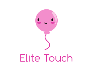 Pink Kawaii Balloon logo design